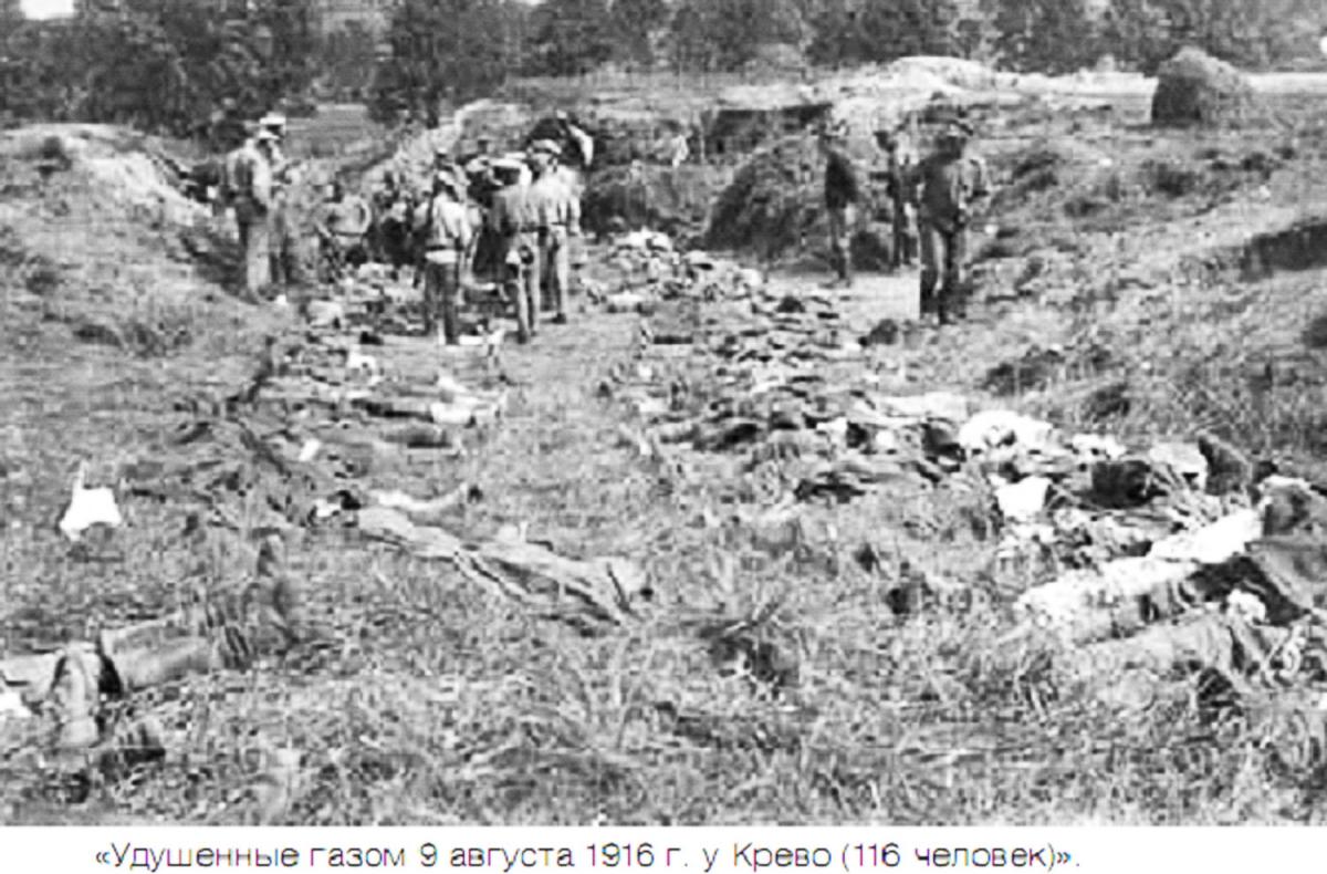 Удушенные газом 116 человек (Крево, 1916 год)